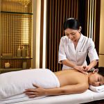 **Prompt:** Luxurious spa interior, soft lighting, elegant decor, therapist preparing a personalized treatment, calming atmosphere, focus on detail, Remède Spa St. Regis Singapore.