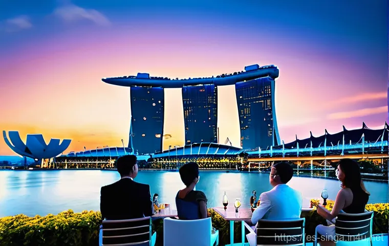 싱가포르의 밤 문화 - **Clarke Quay Nightlife:** A dynamic and energetic nighttime scene at Clarke Quay in Singapore. The ...